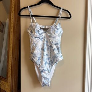 Victoria Secret Blue and White One-piece